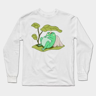 Napping Cow-Frog Long Sleeve T-Shirt